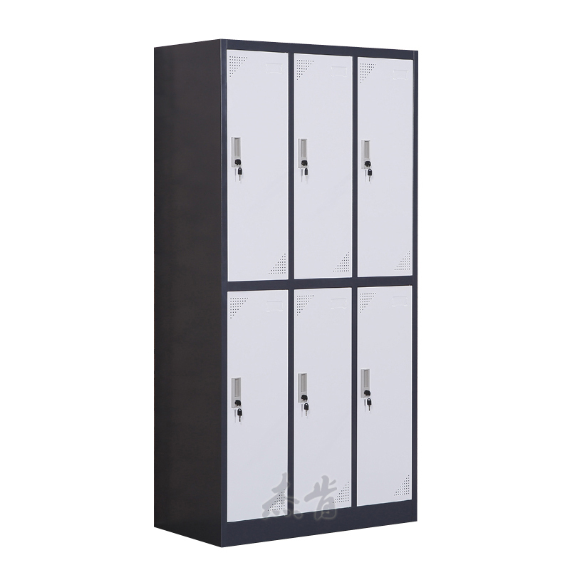 Six door metal locker