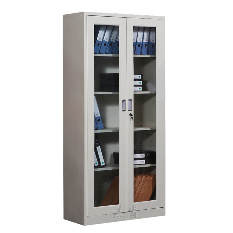 Glass swing doors file cabinet