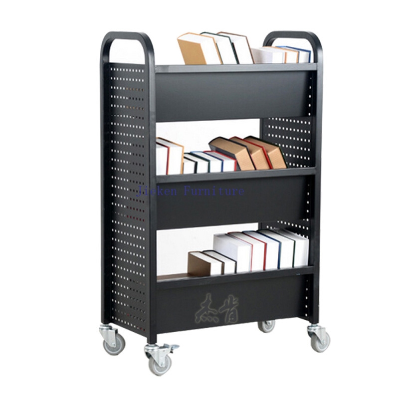 metal book cart